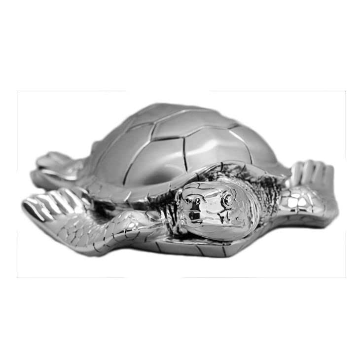 Tortue 656 argenterie décorative : statue de collection pour salon et maison
