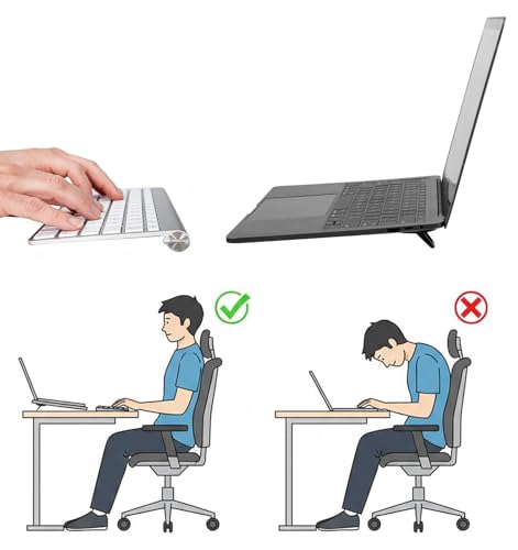 2 piezas elevadores de teclado negro para escritorio miniatura 4