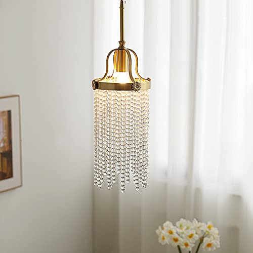 Lustre en verre idyllique E14 en laiton, l'élégance d'un luminaire suspendu nordique