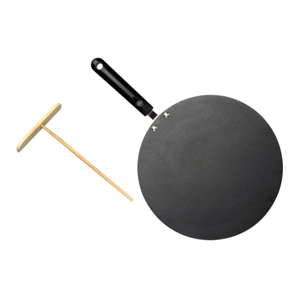 ABOOFAN 1Set Household Non Stick Frying Pan with Scraper Flat Pancake Pan for Gas Electric Stoves Lightweight Design Easy to Hang for Storage