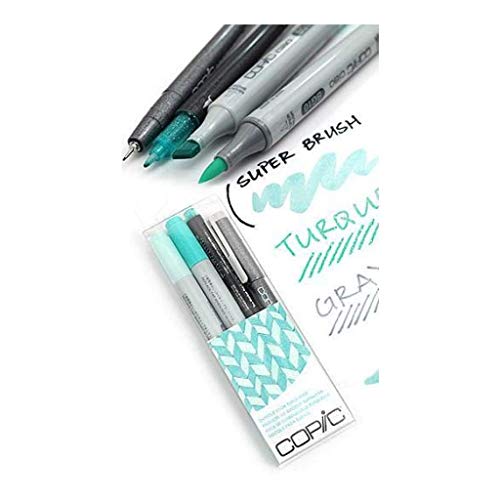 Copic Marker Copic Paint Markers, Turquoise, 4 Count