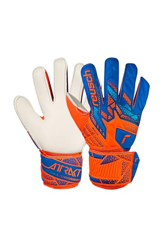 Reusch Guanti Calcio Attrakt Solid Arancio Blue Bambino 6 / L
