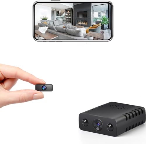 DALICATTS New Mini WiFi Security Camera, Black, 1080P HD Indoor Surveillance Camera with Night...