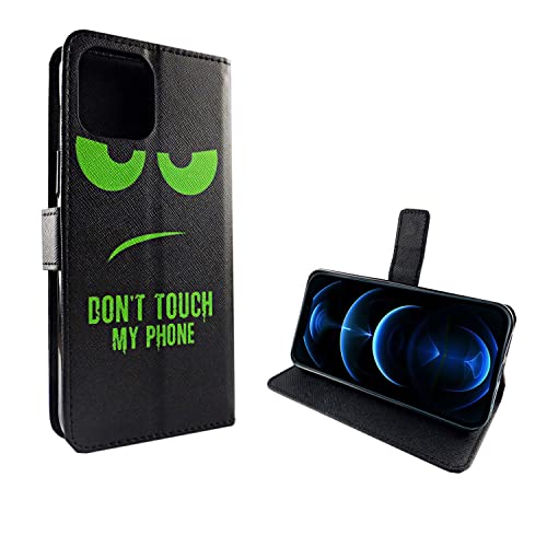 Protection iPhone 12 Pro Max simili cuir vert clapet König Design rigide