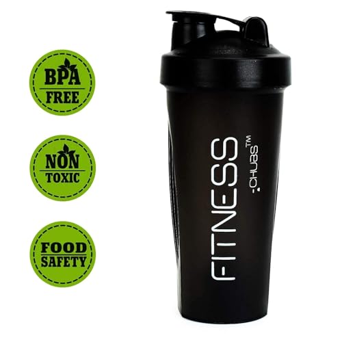 Image of CHUBS Fitness Series Gym Shaker with Mixer Ball 700 ml Shaker..,Black,Plastic