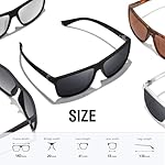 Sunglasses Men Polarized Sunglasses for Mens and Womens,Black Retro Sun Glasses Driving Fishing UV Protection - Image 3