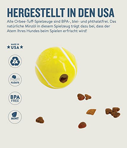 Planet Dog Orbee-Tuff - Kauspielzeug für Hunde - Snackball im Tennisball-Design