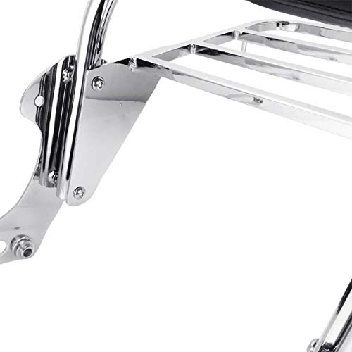 Backrest Sissy Bar + Luggage Rack Pad for Kawasaki Vulcan 900 VN900 For Kawasaki Vulcan VN 2000 Classic Custom 2006-2018