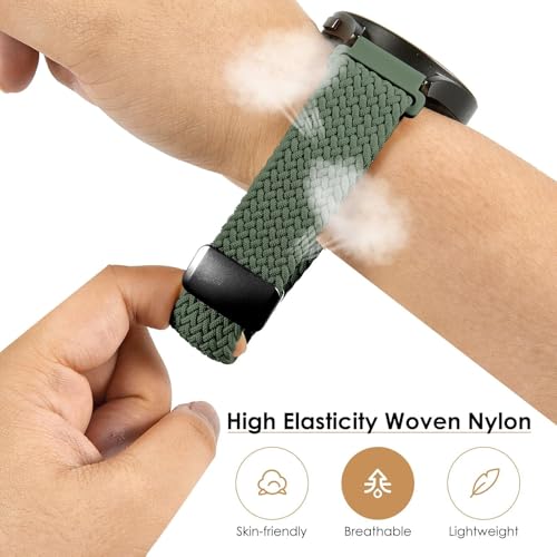 Bracelet montre nylon tressé à dégagement rapide élastique et ultra léger 20mm 22mm - 4