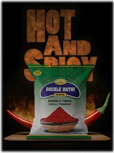 Double Hathi Double Tikha Chilli Powders | Lal Mirch Powder No Artificial Colours And Preservatives (Pouch, 500 g) (B0CM173V4V) Amazon Price History, Amazon Price Tracker