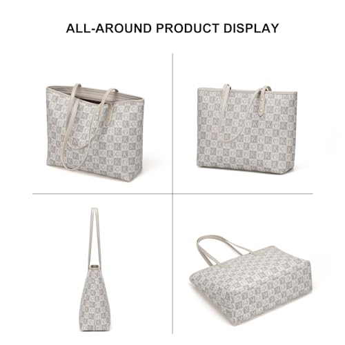 Bolso Tote de trabajo para mujer cuero ligero con cremallera miniatura 5