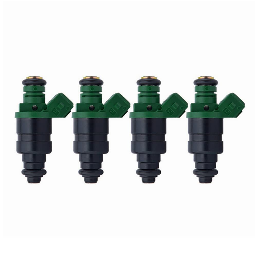 Riloer 4pcs motor de reemplazo de inyectores de combustible, compatible con AUD1 S-EAT S-Koda V0LKSWAGEN, número de pieza 037906031AA, negro + verde