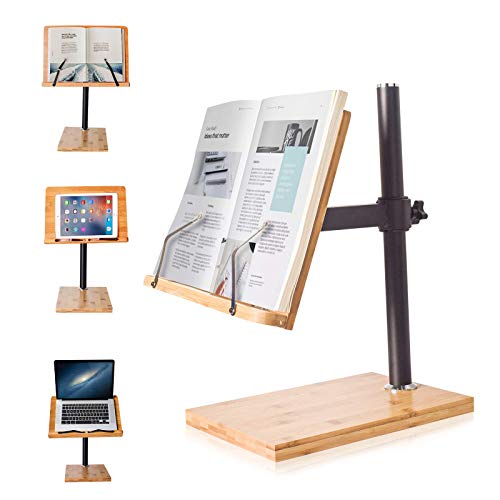 Wishacc Desktop Book Holder With Wishacc Book Stand Height Adjustable Large Size #TOP6
