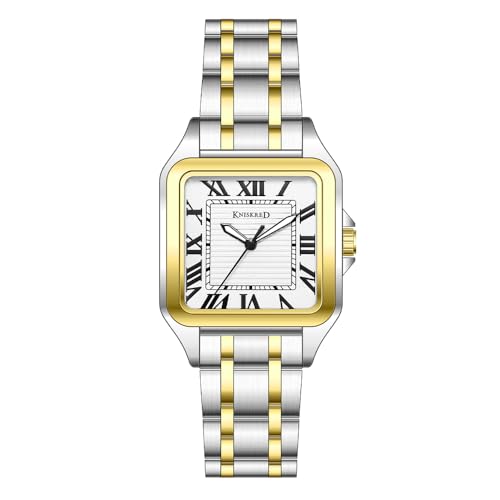 Design quadrato classico：Cassa quadrata da 40 mm con quadrante a numeri romani vintage, adatta per occasioni informali e professionali
