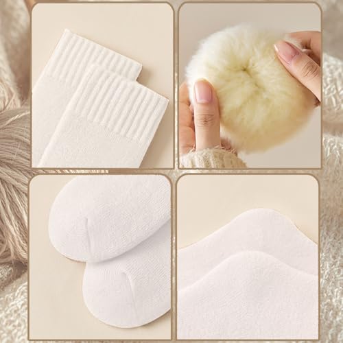 Image of Women's Warm Thick Socks Thermal Plush Winter Casual Cotton Cozy Socks Perfect Gifts for Women