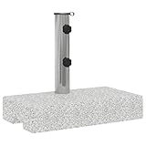 vidaXL Sonnenschirmständer Schirmständer Schirmhalter Sonnenschirm Ständer Fuß Sonnenschirmhalter Schirm Halter Granit Rechteckig 25kg