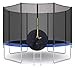 TYDXZNB Trampoline Net Replacement 6ft 8ft 10ft 12ft Enclosure Surround Netting with Dual-Headed Zippers, Protection Buckles & Enhanced Hook, Fits for Round Frame Trampolines, Net Only(10ft(8 Poles))
