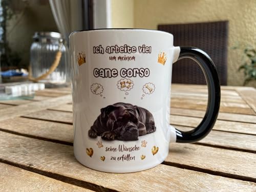 Generisch Cane Corso Besitzer Geschenk lustige Spruchtasse Cane Corso Liebhaber Geschenkidee Geburtstag Weihnachten Frauchen Herrchen Ich arbeite hart A6211
