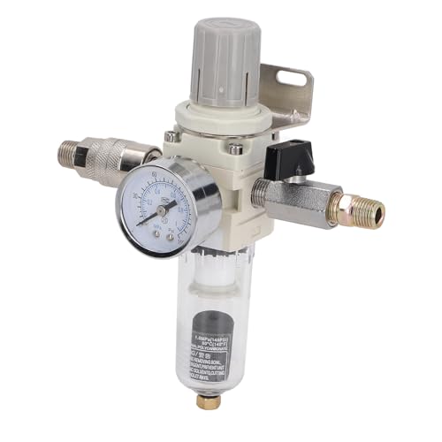 FTVOGUE Filtre de Compresseur d'air, Construction ABS avec Vidange Automatique 1/4 Po NPT pour Outils Pneumatiques Séparation Efficace de l'eau 150 PSI
