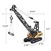 Gemini&Genius Crawler Crane Construction Vehicle Toy Dragline Heavy Duty 1/50 Crane Work Car, Engineering Truck, Site Sandbox Car Toy, Collectible or Decoration for Kids