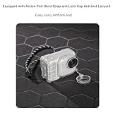 LICHIFIT Etui ochronne TPU do aparatu Insta360 Go Ultra i Action Pod Shell Akcesoria ochronne z paskiem na rękę i osłoną obiektywu Smycz zapobiegająca zgubieniu, Przezroczysty, etui ochronne