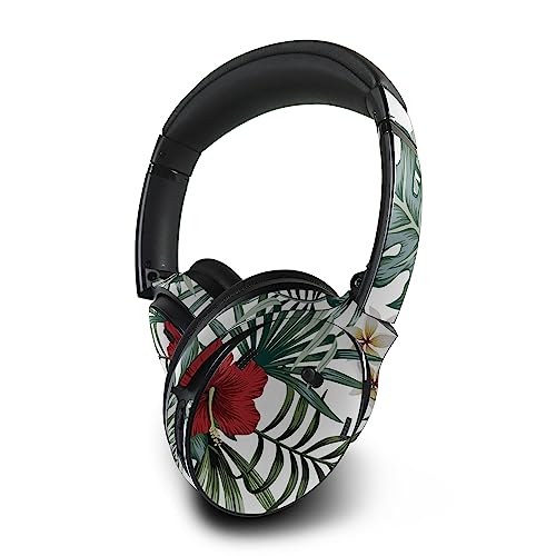 Image of MightySkins Skin Compatible with Bose QuietComfort 45 Headphones Tropical Hibiscus | Protective, Durable, and Unique Vinyl Decal wrap Cover | Easy to Apply | Made in the USA