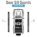 ZZEQYG 2 Pcs Front Door Sill Protector for 1997-2006 Jeep Wrangler TJ Scratch-Resistant Car Door Edge Guards Stainless Steel Interior Accessories(Black Brushed)