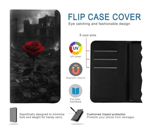 Housse cuir Samsung S20 FE avec motif rose rouge élégant et protection intégrale chic