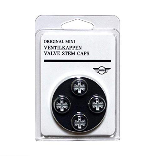 MINI Genuine 36112211235 Black Jack Valve Stem Caps