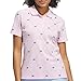 adidas Women's Originals Printed Trefoil Polo - Clear Pink/Bluebird LG