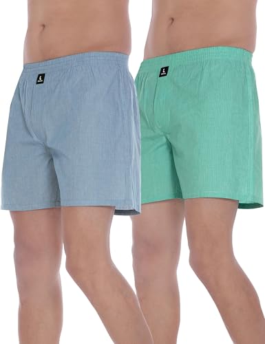 Image of Cotton Boxer Shorts for Men, Breathable, Comfortable & Lightweight (Pack of 2)