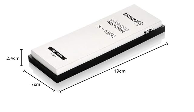 Foto 3 de 3 de Premium Japanese #5000 Whetstone for Samura Knife Sharpening - Professional Grade Steel Kitchen Knife Tool