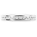 Metal Factory Sz 7 3MM Sterling Silver Princess Cut CZ Eternity Cubic Zirconia Ring