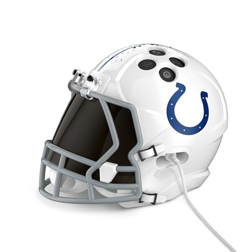 Image of NFL Echo Dot Bundle: Includes Echo Dot | Charcoal and Limited-Edition NFL Helmet Stand | Indianapolis Colts