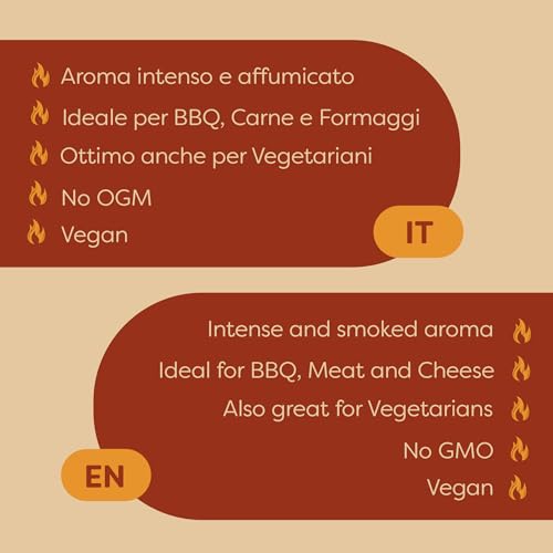 Erbotech, Flüssigrauch, Konzentrierter Lebensmittelzusatzstoff, verleiht Ihren Gerichten ein Intensives und Rauchiges Aroma, Ideal für Grill, auch für Vegetarier Geeignet, ohne GVO, vegan, 30 ml