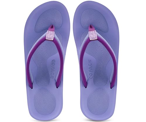 Image of COFACE Flip Flops For Women with Arch Support Comfortable Yoga Mat Orthopedic Sandals Lightweight Womens Flip-Flop