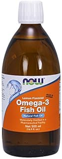 NOW Supplements, Omega-3 Fish Oil Liquid, Molecularly Distilled, Lemon Flavored, 16.9-Ounce
