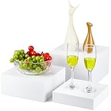 Jerify 3 Pcs White Buffet Risers, Food Risers for Buffet Table Display Stand Boxes 8