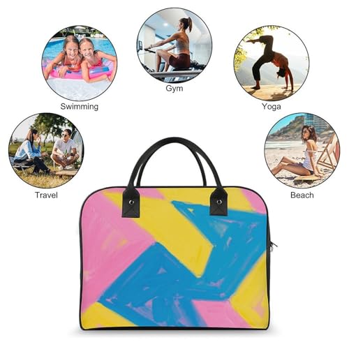 Travel Bag Lightweight Overnight Bag Portable Red Cliffs & Vistas Print Tote Bag For Women And Men3