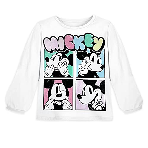 Image of Disney Mickey Mouse Long Sleeve T-Shirt for Girls, Size XL (14) Multicolored