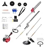 Pole Saws Gas Powered 6-in-1, 58CC 2-Cycle Powerful Gas Pole Saw Include String...