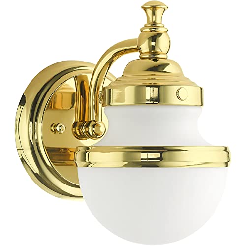 Image of Livex Lighting Wall Sconce, Polished Brass