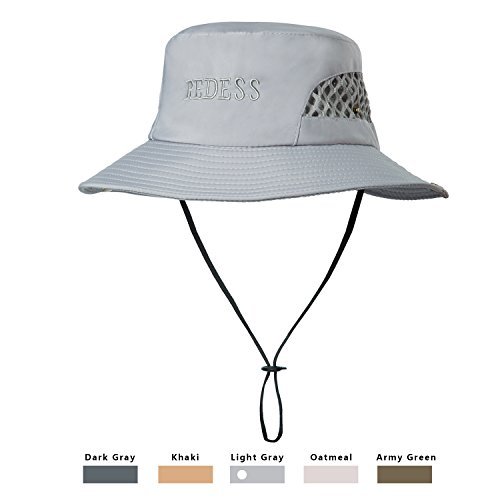 REDESS Waterproof Boonie Fishing Sun Hat Outdoor Sun UV Protection Hat, UPF 50 Protection for Men & Women With Adjustable Chin Strap & Breathable for Hiking, Camping, Boating & Outdoor Adventures.