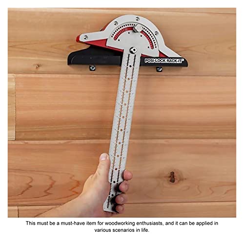 Woodworking Measuring Gauge - Stainless Steel Protractor & Ruler, 1-10 Inch Angle Measurement Tool for Precision Layout & Edge Rule in Woodworking Projects
