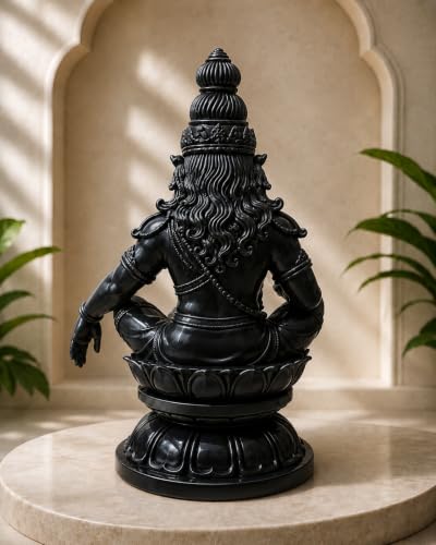 Image of Lord Ayyappa Black Idol Statue, 11x6.5x6.5 cm