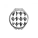 Cactus Outline Succulents Pattern Hand Compact Mirror Round Portable Pocket Glass