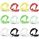 Ouligay 12 Stück Vampir Zähne Kunststoff Vampirzähne Kinder, Leuchtend Vampirgebiss für Kinder Erwachsene, Dracula Zähne, Vampire Teeth Kids Adult für Halloween Party Karneval Vampir Kostüm Accessoire