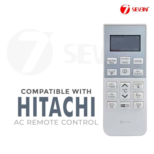 Image of 7SEVEN Compatible with Hitachi AC Remote Control 168A Model Suitable for 1 1.5 2 Ton Spilt and Window Air Conditioner - Match Keys Exactly Existing Remote Controller Use New AAA Alkaline Battery