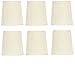 Upgradelights 4 Inch Pleated Retro Drum Chandelier Lamp Shades in Eggshell (set of six) 3x4x4