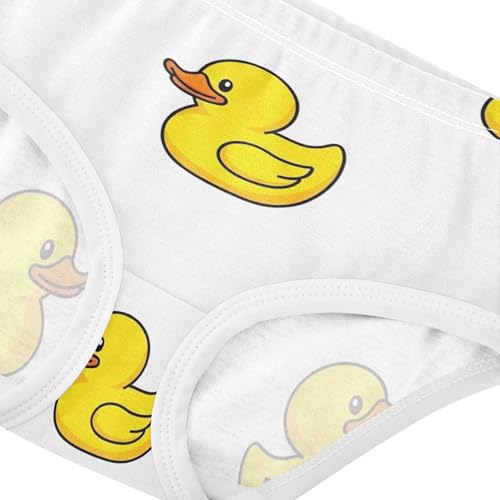 Girls Underwear Toddler 2t Cotton Panties Little Girl Bright Underpants Briefs Cute Yellow Ducks Prints White4